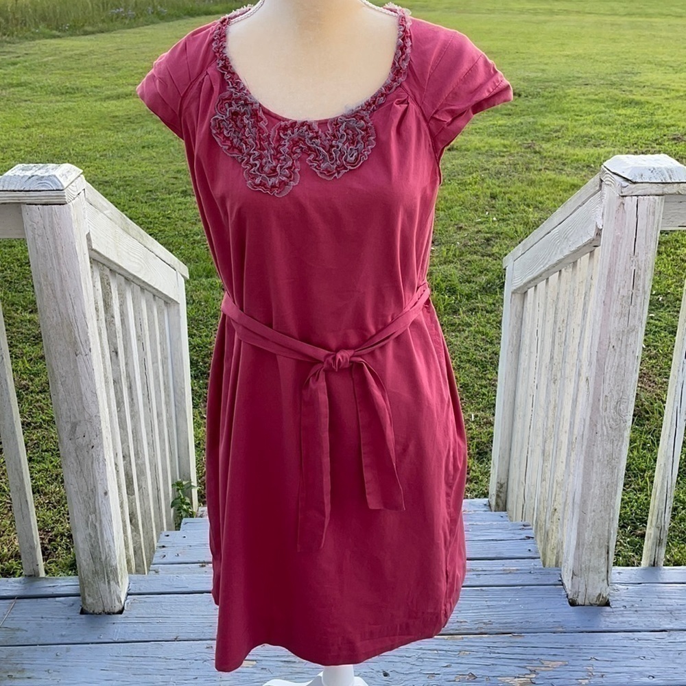 MERONA Coral And Grey Dress Size Medium